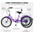 thumbnail image 6 of NAIZEA Adult Tricycles ,Three Wheel 7 Speed Bike, 20/24/26 inch Adult Trikes with Basket for Seniors, Women, Men, 6 of 10