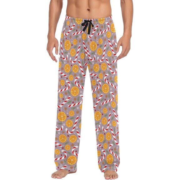 GZHJMY Christmas Candy Pajama Pants, Men's Drawstring Lounge Pants, Casual Pajama Bottoms, with Pockets, Christmas New Year Birthday Gifts, Small