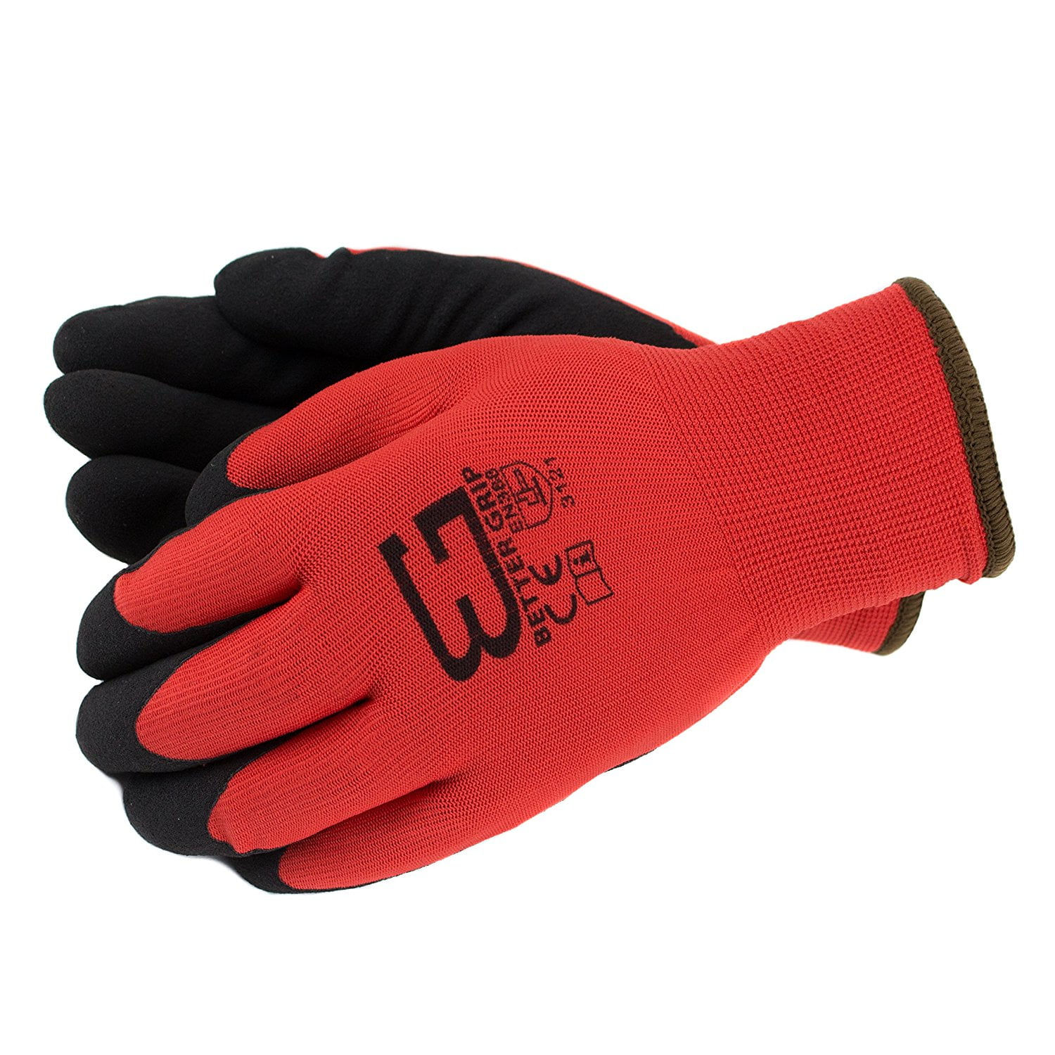 Gripster® Orange Foam Rubber Coated High-Visibility Lightweight Gloves -  360HV