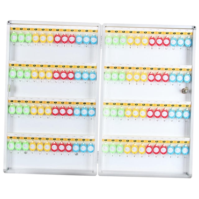 Abbracc Key Lock Box Key Cabinet Organizer Wall Mount Key Management Locking Key Organizer Holder Box Key Keep Case for Hotel Landlord 96 Position
