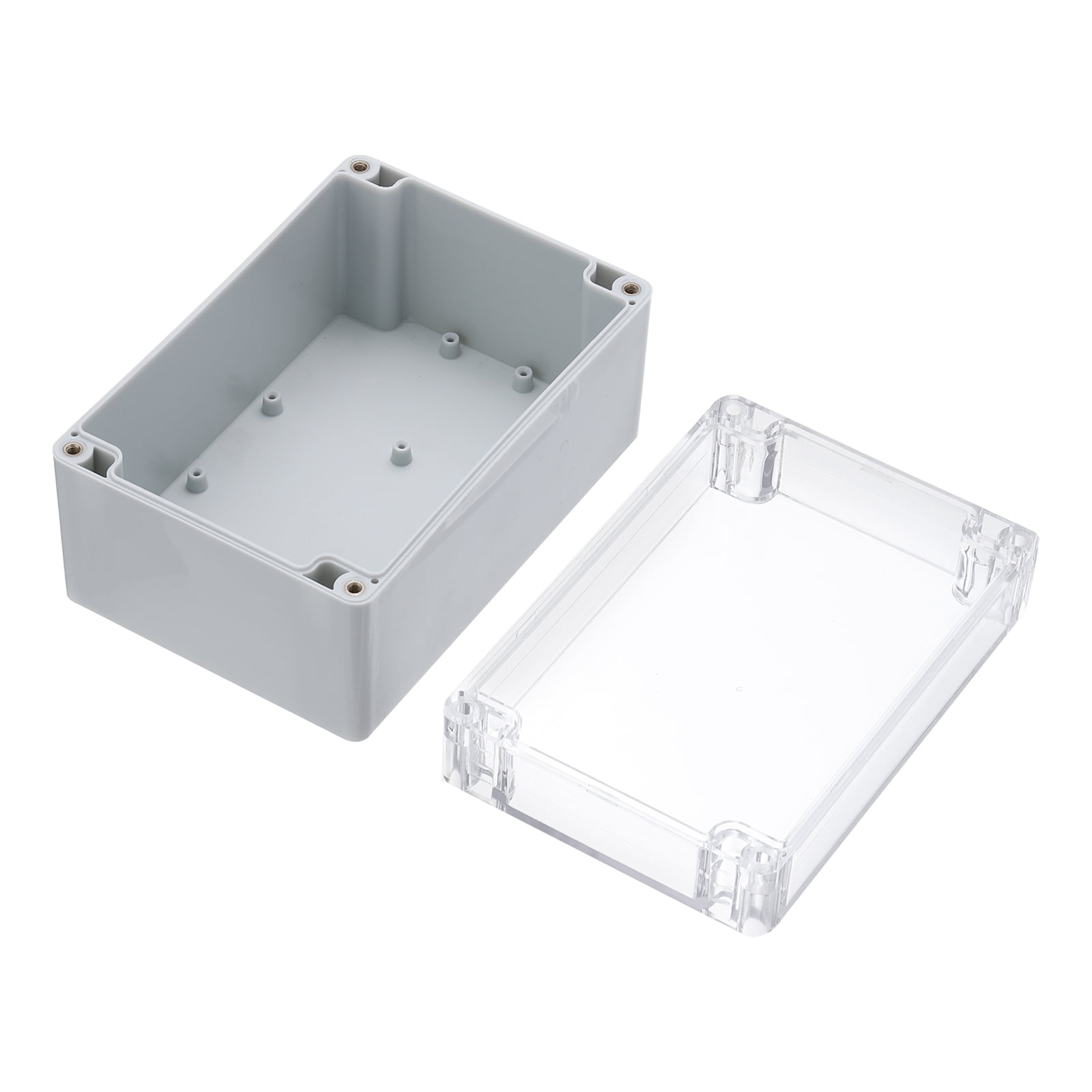 Uxcell 6.3" x 4.33" x 3.54" Junction Box DIY Wiring Box Enclosure Project Case ABS for DIY Projects Grey, 2 Pack