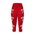 thumbnail image 3 of MKLEKYY Leggings deportivos para mujer, leggings deportivos casuales de moda con estampado de rugby para mujer, pantalones de yoga, leggings capri 2730, 3 of 3
