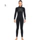 thumbnail image 4 of Soidarity Traje de buceo de 3mm, Material de nailon, buena elasticidad, traje de baño de una pieza de estilo de manga larga, traje de neopreno con ribete Deportes acuáticos Mujer Negro L Soidarity OD020682-10, 4 of 6