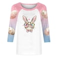 thumbnail image 5 of POTETI Easters Gnomies Print Tops for Women 2025 Summer Crew Neck Short Sleeve Tops, 5 of 6