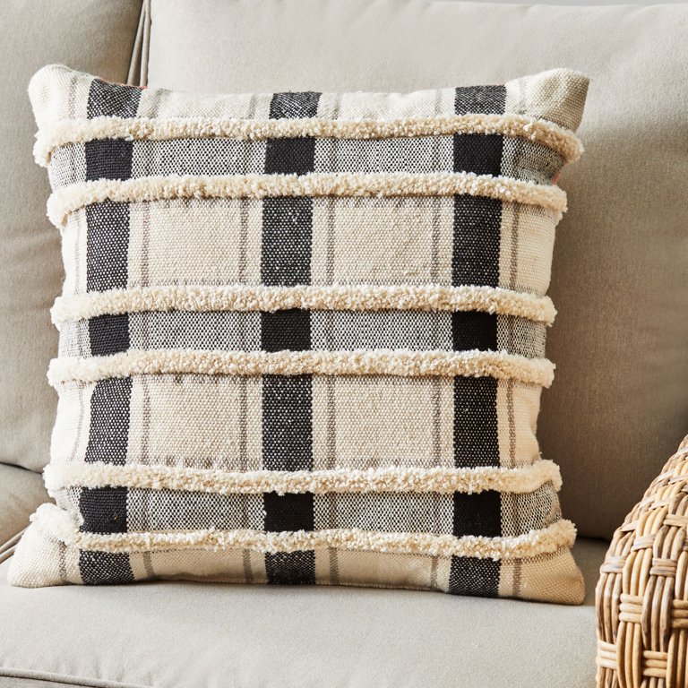 Black and cream outdoor pillows hot sale