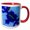 Red/White, variant on 3drose, Beauty of the Praying Mantis, 11oz Two-tone Red Mug