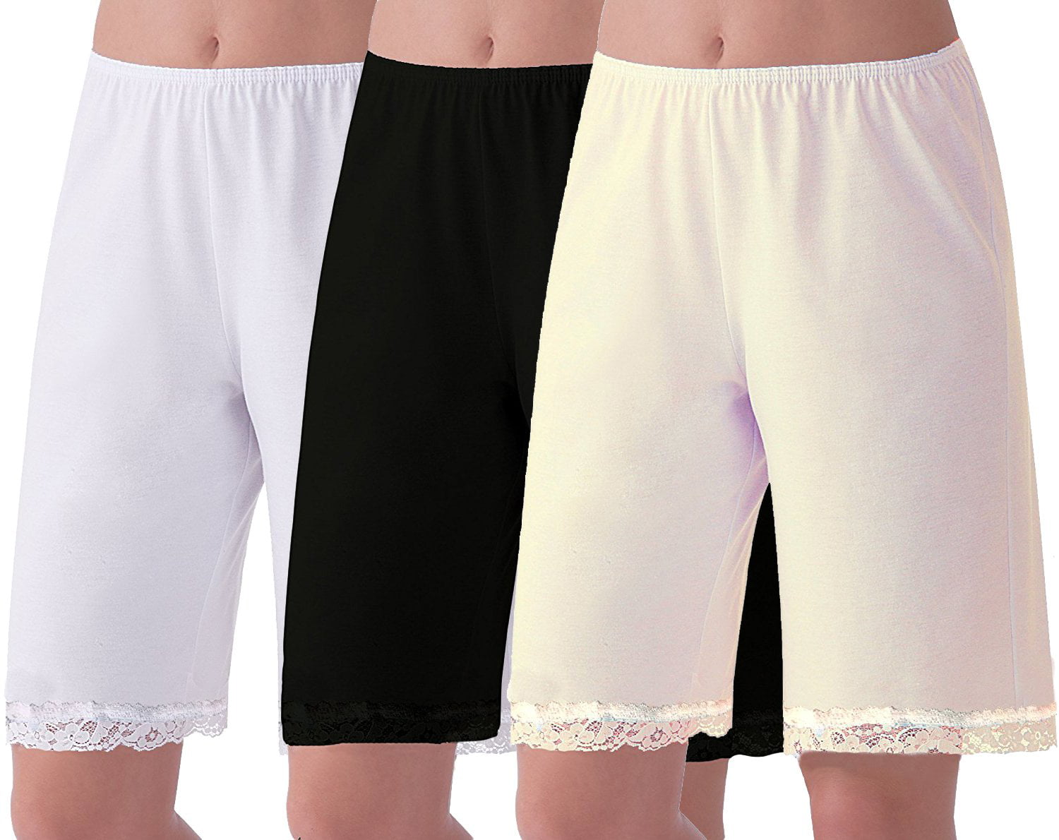 Women's Cotton Pant Slip With Lace Trim - Walmart.com