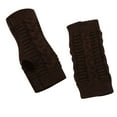 thumbnail image 3 of Dyfzdhu Women Fashion Knitted Plush Twist Windproof Warm Thickened Fingered Plus Gloves Coffee, 3 of 3