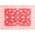 thumbnail image 1 of Ahgly Company Machine Washable Indoor Rectangle Abstract Red Modern Area Rugs, 4' x 6', 1 of 4