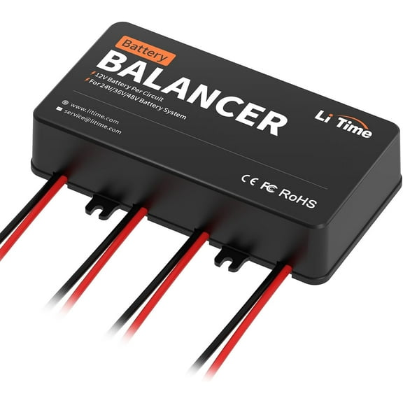 LiTime 48V Battery Equalizer, Active Balancer for 24V/36V/48V Battery Bank, Supports for LiFePO4 Lithium Battery, Lead Acid, Gel, FLA, SLA Battery, Perfect for RV, Solar, Trolling Motor, Off Grid