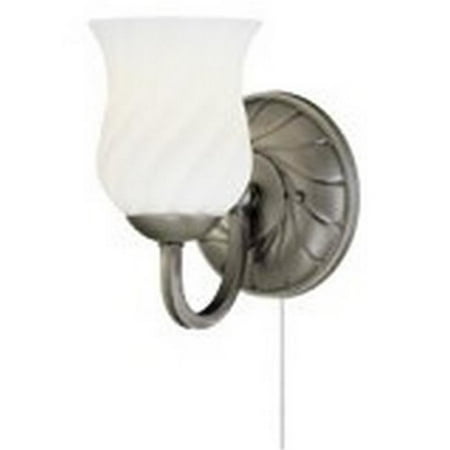 

Westinghouse 6935700 One Light Flush Mount Ceiling Fixture Antique Nickel Frosted Spiral Glass