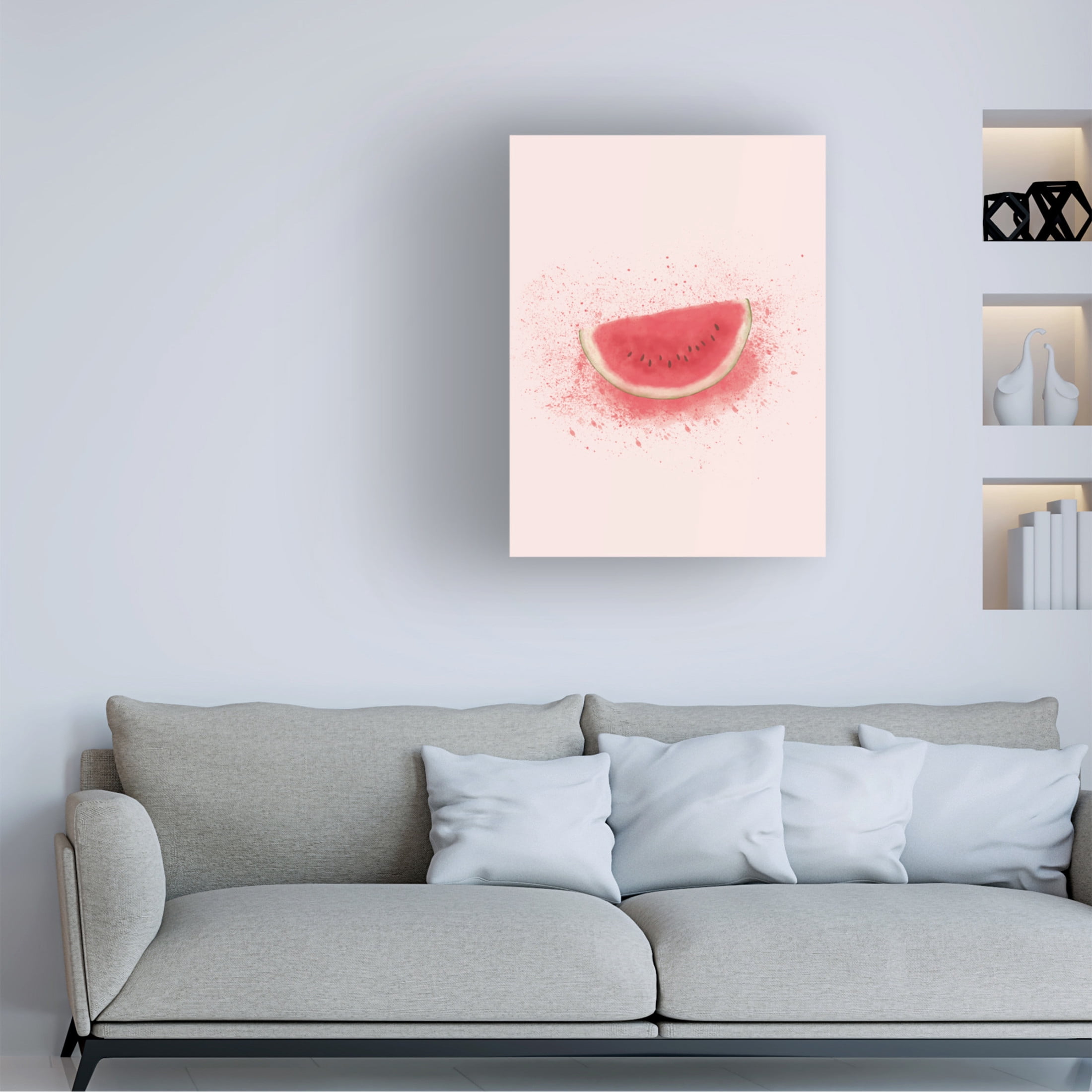 Trademark Fine Art Aminah Eleonora Watermelon Splash Canvas Wall Art