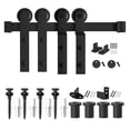 thumbnail image 6 of I-Shaped 4-9.6FT Bypass Sliding Barn Door Hardware, Track Bent Hanger System ,Easy to Install, 6 of 6