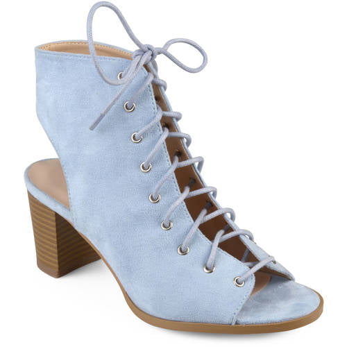 Brinley Co. - Womens Faux Suede Lace-up High Heel Booties - Walmart.com ...