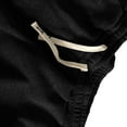 thumbnail image 2 of Ceisia Men Solid Color Loose Casual Pants Elastic Waist Drawstring Sports Gift Work Trousers, 2 of 7