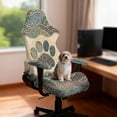 thumbnail image 3 of Jiueut Boho Mandala Dog Paw Print Gaming Chair Cover with Armrest Cover, Stretchable Protection for Computer Chair Anti-Dust Reclining Gaming Chair Slipcover with Elastic Bottom, 3 of 7