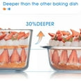 thumbnail image 3 of Small Glass Baking Dish with Lid,（7×5 inches）Deep Rectangular Baking Dish for Oven, 3 of 7
