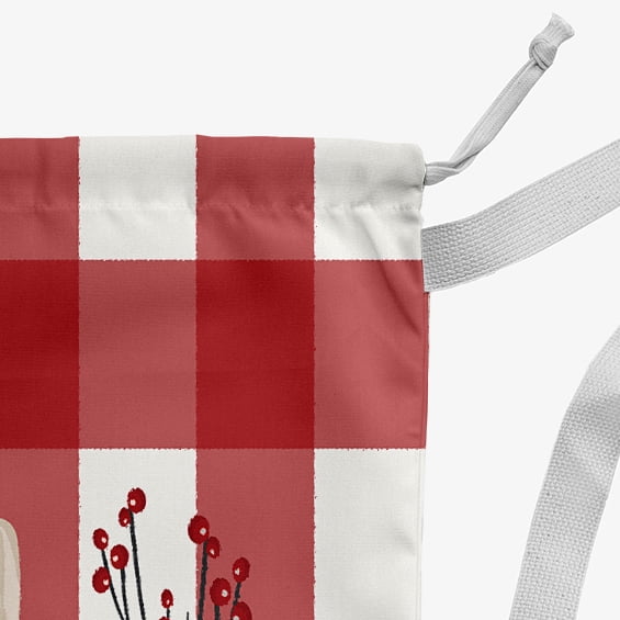 Simply Daisy Oh Joy 18 x 29 in Red Laundry Bag