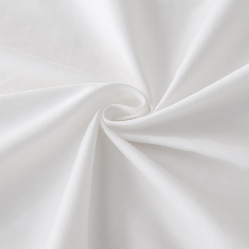 AsterOutdoor Bedding Sets, All-Season Soft Duvet Cover with Pillowcases, White & Pink 2-Pack 3-Piece Bedding Set