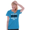 thumbnail image 3 of They Call Me A Dreamer Sleep A Lot Womens Fitted Plus Size Graphic Tee Brisco Brands 2X, 3 of 5