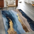 thumbnail image 2 of 3'x5' Area Rugs, Navy Blue Marble Indoor Outdoor Area Rug for Living Room Bedroom, Ink Painted Artwork Modern Washable Bathroom Rugs Kitchen Floor Carpet Mats Home Decor Aesthetic, 2 of 8