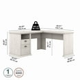 Bush Furniture Yorktown 60W L Shaped Desk with Storage