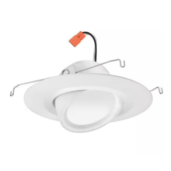 Juno Retro Basics Adjustable 5/6 in. Selectable CCT Integrated LED Retrofit White Housing Required Recessed Light Trim