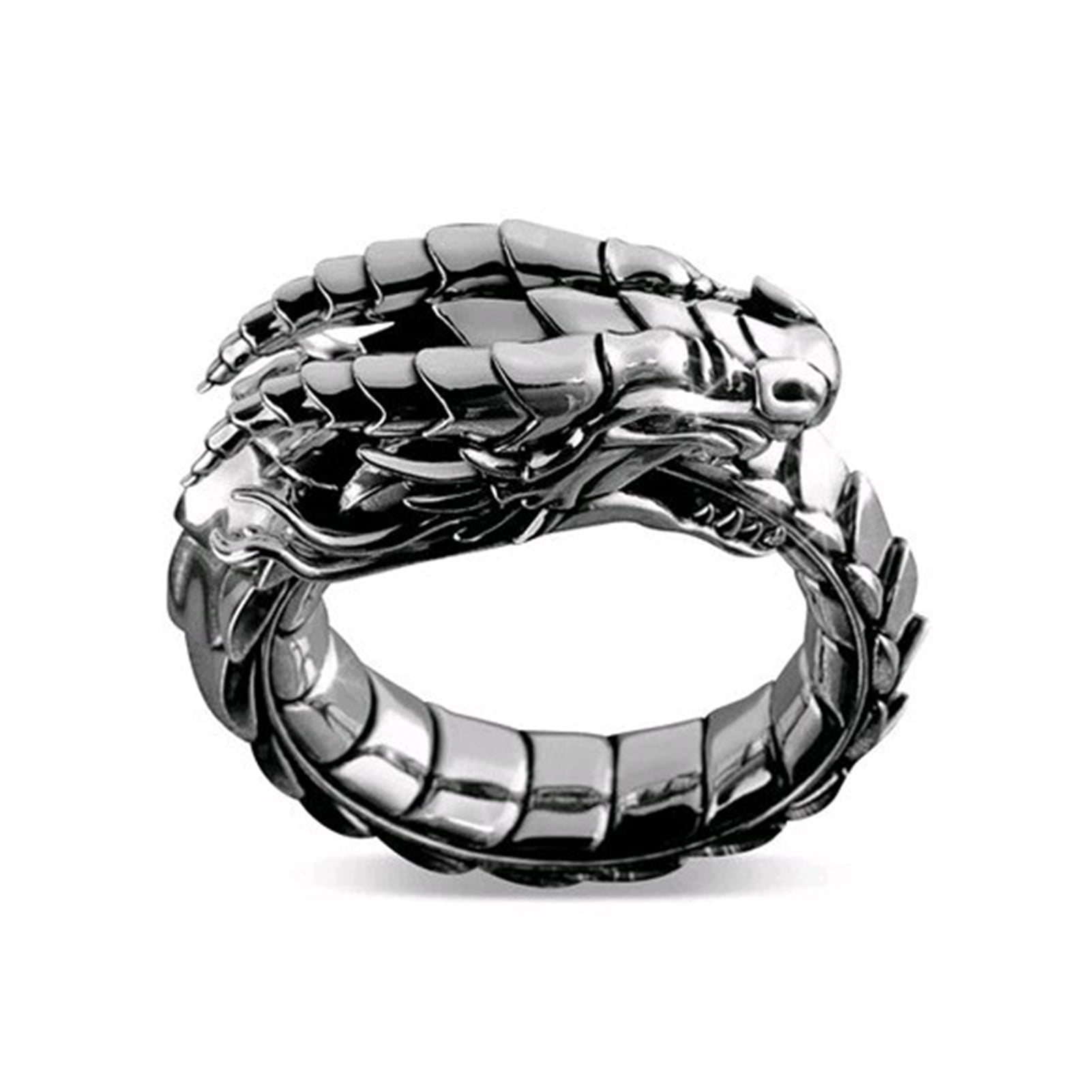 College Jewelry Drexel Dragons Single Logo Rings Stainless Steel 8MM Wide Ring Band Size 8.5