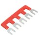 thumbnail image 1 of 10pcs Barrier Fork Type Stripe 400V 25A PVC Copper TB Terminal Strip Block for Household Appliances Construction Sites TB 2505, 1 of 2