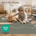 thumbnail image 4 of ODIKA 6'x9' Olive Taupe Geometric Elegance Washable Area Rug Abstract Shapes with Modern Flair Non-Slip, Easy Care, for Family Room, Living Mater Bedroom, 4 of 7
