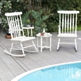 thumbnail image 2 of Gymax 2PCS Wooden Rocking Chair Single Rocker Indoor Garden Patio Yard White, 2 of 8