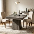 thumbnail image 3 of Fnova 31.5" Square Farmhouse Dining Table, Wood Coffee Table for 4 People, Modern Kitchen Table for Dining Room, Gray (Chairs Not Included), 3 of 16