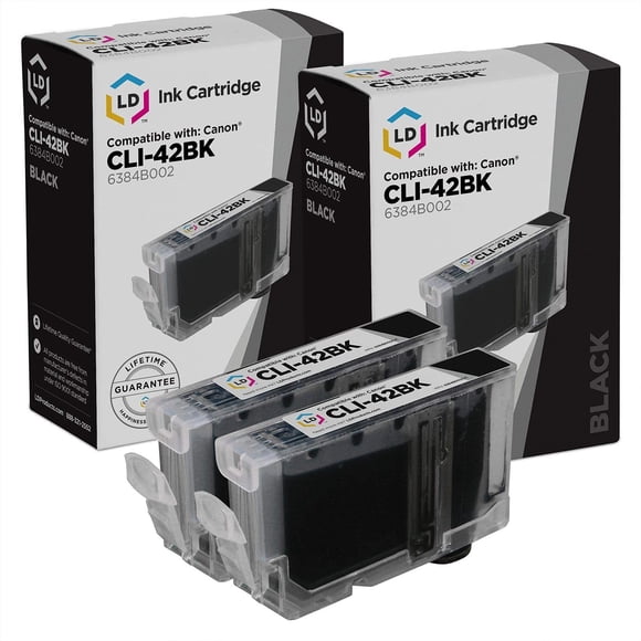 LD Products Compatible Ink Cartridge Replacement for Canon CLI-42BK 6384B002 (Black, 2-Pack) Compatible with The Following Canon Printer Models PIXMA PRO-100