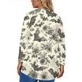 thumbnail image 3 of Abcomgle 4xl Womens Halloween Shirts Cute Vintage Floral Print T Shirts for Women Plus Size Crewneck Long Sleeve Tunic Top for Women Holiday Casual Halloween Clothes for Women,XL, 3 of 4