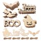 thumbnail image 2 of 50Pcs Hallowmas Cutout Halloween Pendant Wood Cutout Halloween Party Decoration, 2 of 3