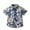 Dark Blue, variant on Baby Boy's Hawaii Beach Shirts Tropical Short Sleeved Vacation Button-Up Shirt Tops