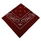 thumbnail image 1 of sweethay Anacardo Bandana Hop Pañuelo cuadrado Paisley Diadema Muñequeras Pañuelo Tie Dye Accesorios para el cabello Regalos Vino rojo Ciclismo Vino rojo, 1 of 5
