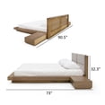 thumbnail image 5 of Benjara Noe Col Queen Platform Bed-Upholstered-2 NightStands-Walnut Brown-Gray, 5 of 6