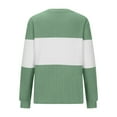 thumbnail image 4 of Lenpel Women's Fall Sweaters Casual Crew Neck Long Sleeve Color Block Ribbed Knit Pullover Tops Soft Warm Shirts, 4 of 6