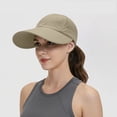 thumbnail image 2 of Adjustable Wide Brim Baseball Cap, Lightweight Seasonal Sun Hat, Outdoor Casual Peaked Cap, Women Breathable Extended Brim Cap for Outing Summer Activity All Weather Sun Protection Hat,Khaki, 2 of 9