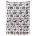 thumbnail image 3 of Ambesonne Christmas Tablecloth Rectangular Table Cover, Grunge Penguins Boxes, 60"x90", Navy Blue White Umber, 3 of 4