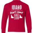 thumbnail image 3 of Inktastic Idaho Awesome Since 1890 Long Sleeve Youth T-Shirt, 3 of 5