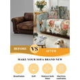 thumbnail image 5 of Elegant Spring Floral Couch Cover for 2 Cushion Sofa, Farmhouse Summer Botanical Plaid Washable Loveseat Sofa Covers Slipcover for Sectional Sofas L-Shaped, Couch Throw Cover 71"x118", 5 of 9
