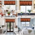 thumbnail image 5 of Orange Geometric Farmhouse Short Window Curtain Valances, Ombre Modern Abstract Art Rod Pocket Kitchen Valances for Living Room Bedroom Bathroom Cafe 42" x 18", 5 of 8