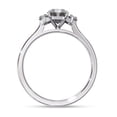 thumbnail image 4 of Three Stone Engagement Ring Foe Women | Center 7x5mm Emerald Cut Lab Created Moissanite Promise Rings in 14K Solid White Gold Jewelry Gift for Her, Ring Size 9.5, 4 of 6