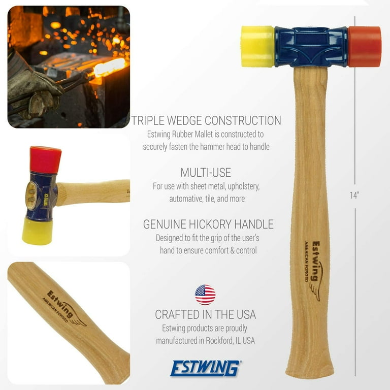 Estwing DFH 12 Rubber Mallet 12 oz Double Face Hammer with