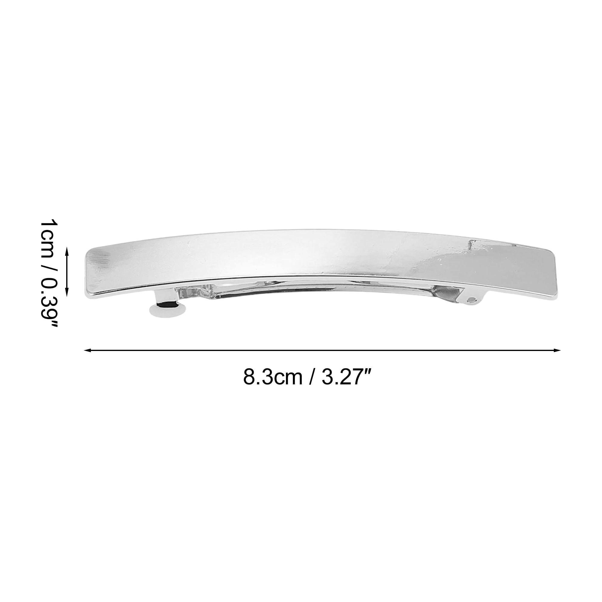 Unique Bargains Grace Polished Square Hair Barrettes Fashionable Hairstyles Silver Tone