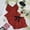 Red, variant on Dianli 2PC Women V Neck Sleeveless Tank And Shorts Pajama Set Lightweight Soft Breathable Elastic Waist Comfortable Home Lounge Sleepwear Relaxed Fit Easy Care
