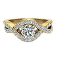 thumbnail image 4 of 0.80 CT TW Diamond Prong Setting Intertwined Bridal Ring 14K Gold, 4 of 5