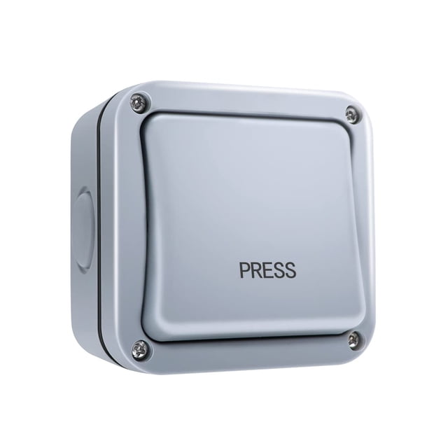 TOPENS TC148 Pulsador de pared impermeable, interruptor de liberación con cable montado en superficie para abridor de puerta automático, sistema de control de acceso de puerta y sistema de timbre, int